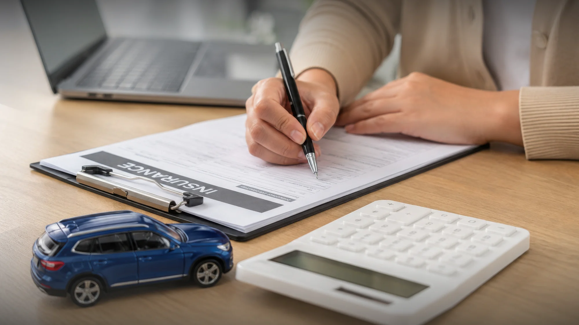 Driver preparing information to get a faster car insurance quote in Waterford CT
